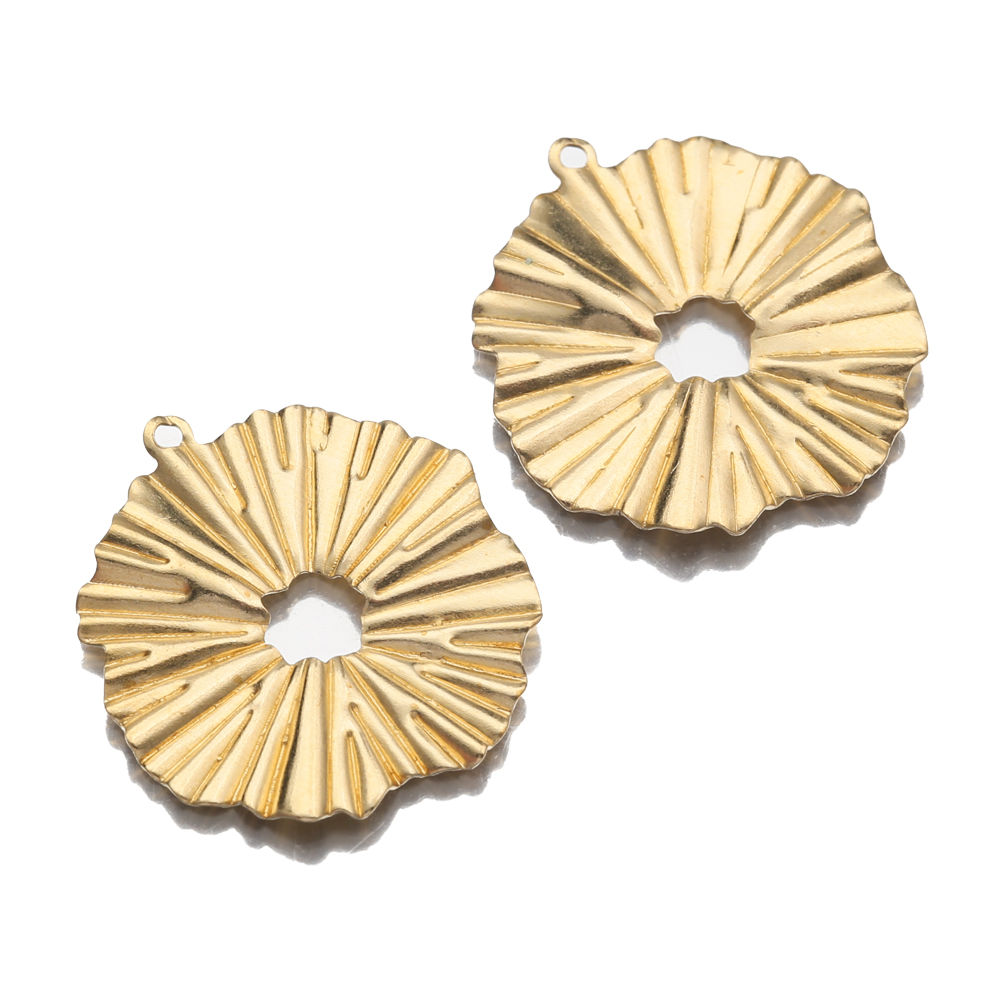 Vintage Fashion Earrings - 20pcs/Lot Brass Sun Flowers Charms Drop