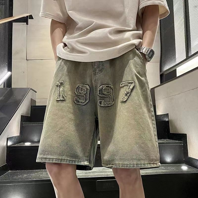 Vintage Fashion Instagram - Men's Mud Color Denim Shorts 5