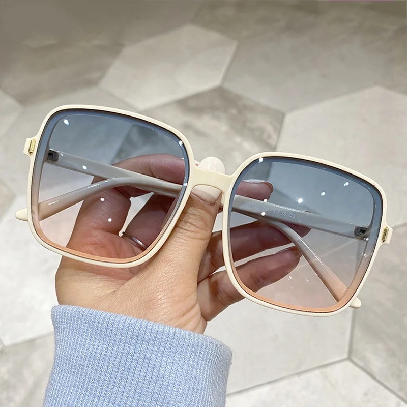 Vintage Fashion Female - Vintage Oversized Square Sunglasses Women Fashion