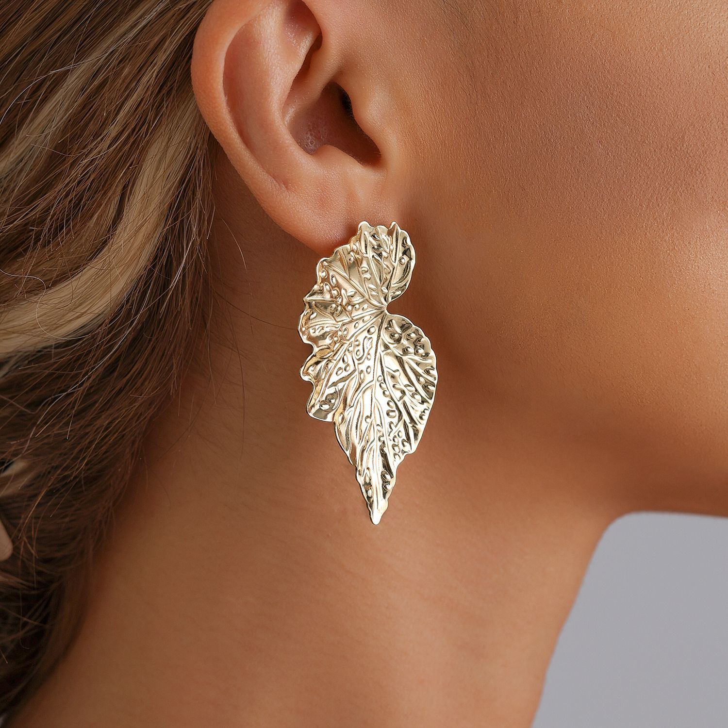 Boho Chic Leaf Earrings 3D Tex - Vintage Fashion Instagram recension och pris