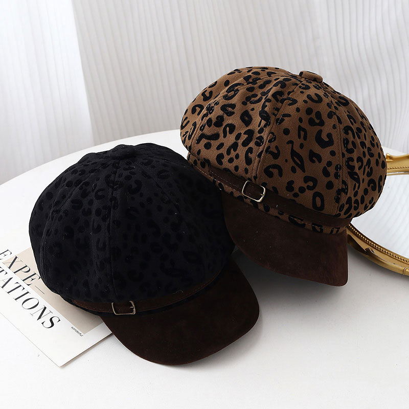 Retro Leopard Print Wide Brim  - Vintage Fashion Hats recension och pris