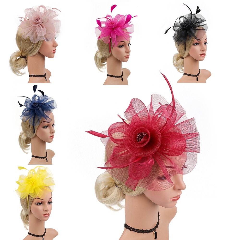 Feathers Ribbon Fascinator Hat - Vintage Fashion Hats recension och pris