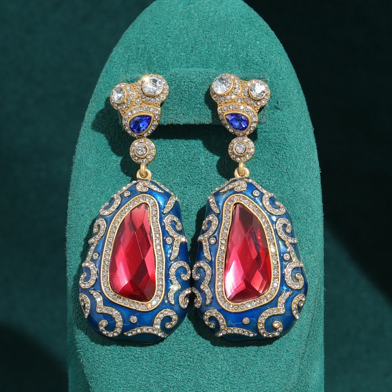 Vintage Alien Red Crystal Blue - Vintage Fashion Jewelry Brands recension och pris