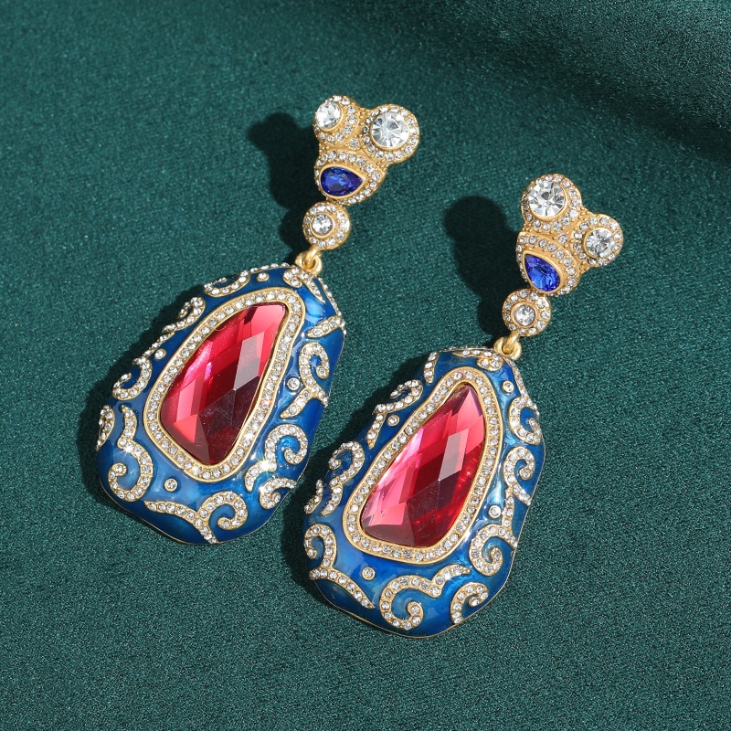 Vintage Alien Red Crystal Blue - Vintage Fashion Jewelry Brands recension och pris