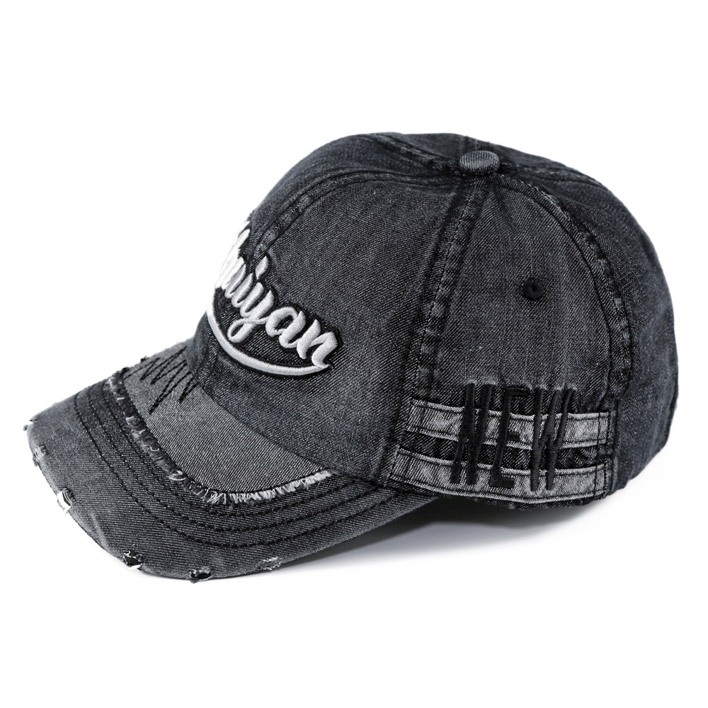 Men's Distressed Holed Denim C - Vintage Fashion Hats recension och pris