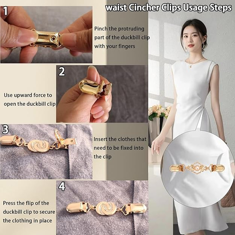 1PC Waist Cinch Clips Vintage  - Vintage Fashion Postcards recension och pris