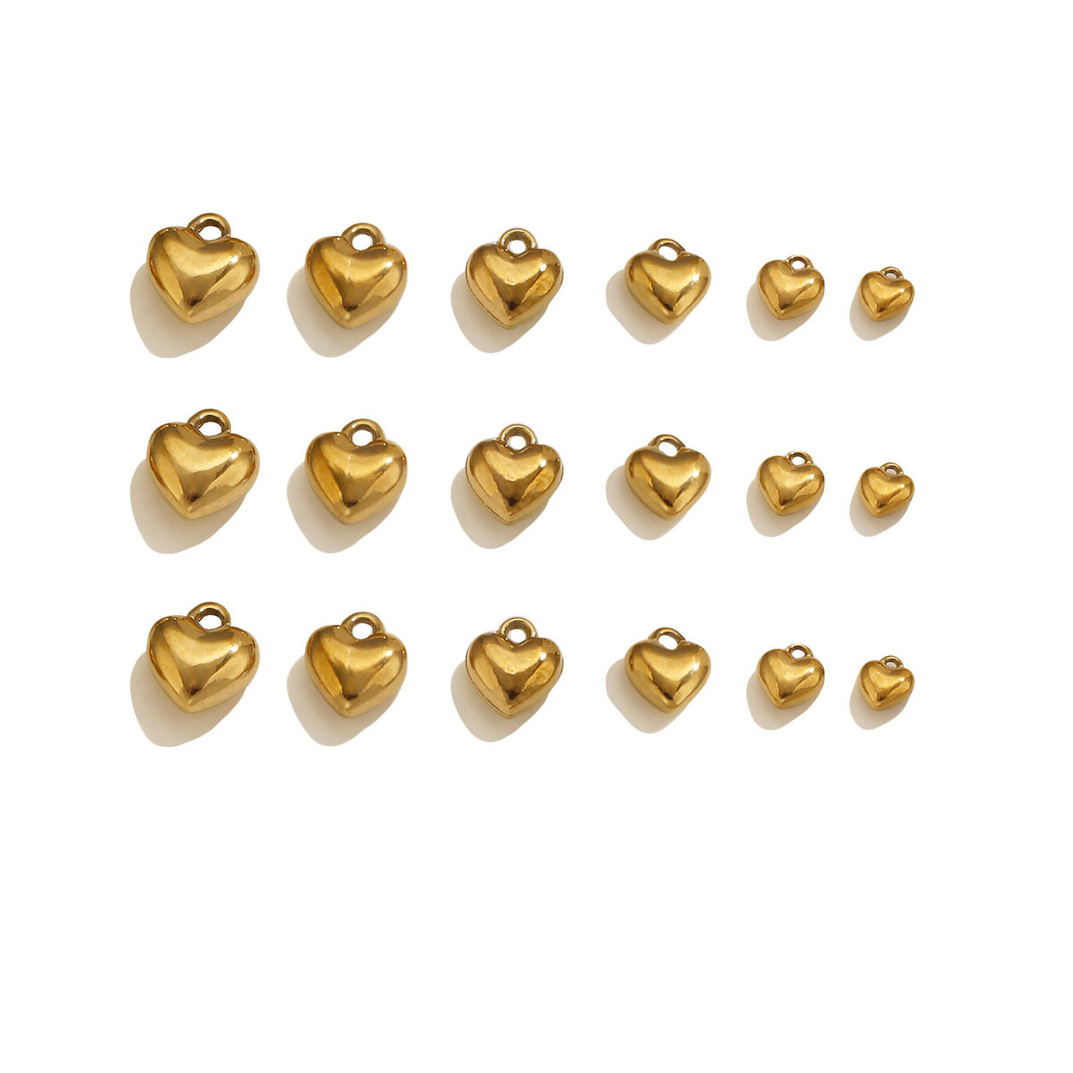20Pcs 3D Solid Heart Charm 18K - Vintage Fashion Earrings recension och pris