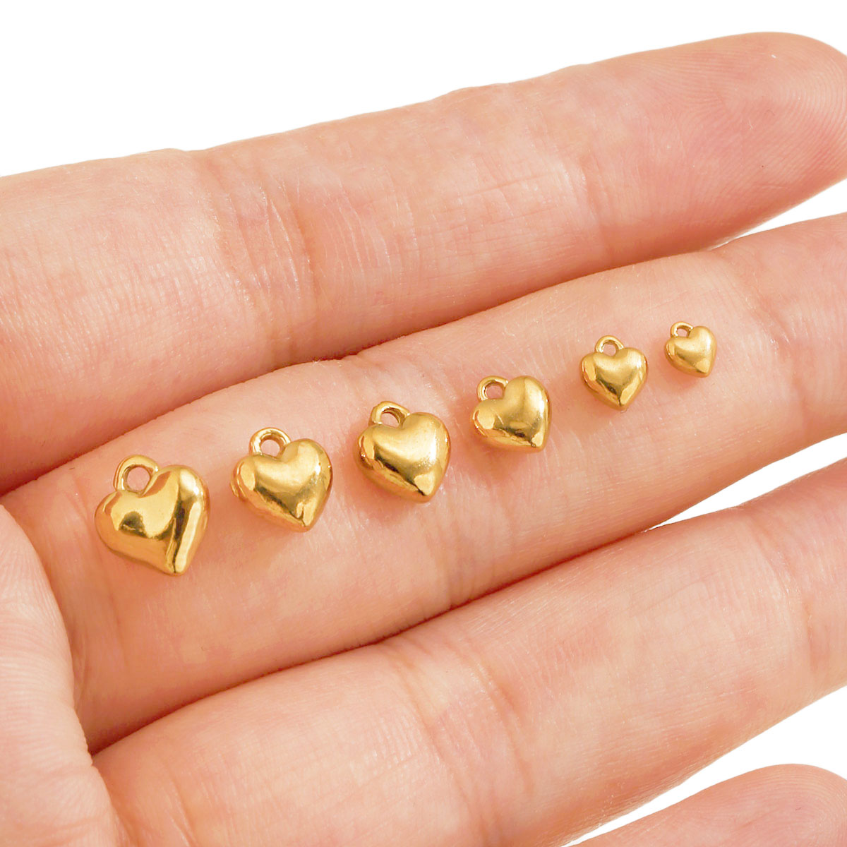 20Pcs 3D Solid Heart Charm 18K - Vintage Fashion Earrings recension och pris