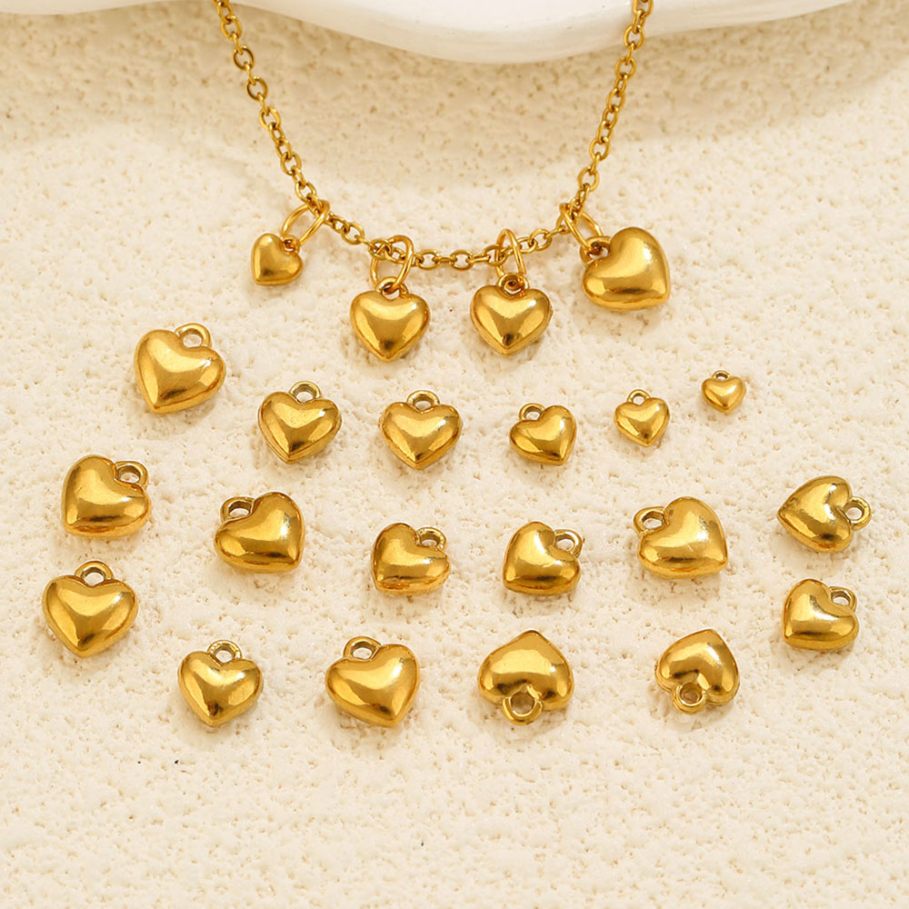 20Pcs 3D Solid Heart Charm 18K - Vintage Fashion Earrings recension och pris