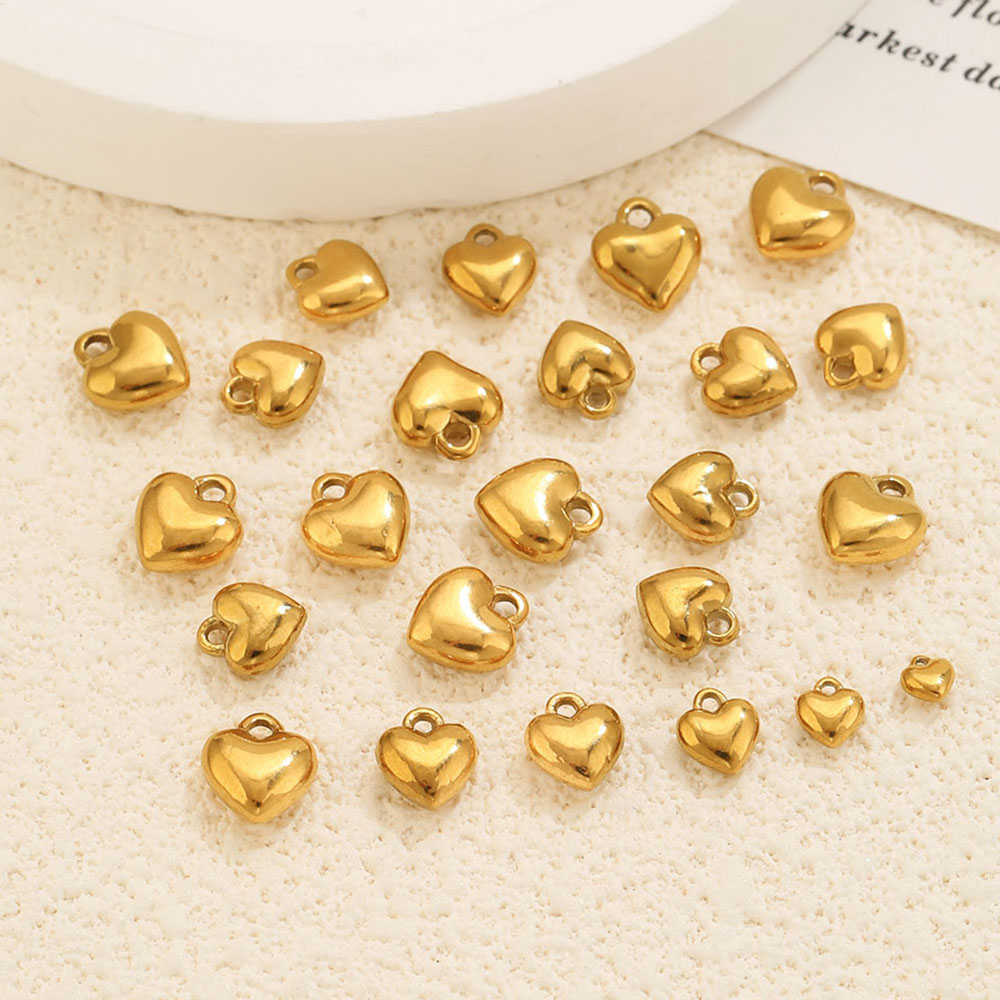 20Pcs 3D Solid Heart Charm 18K - Vintage Fashion Earrings recension och pris
