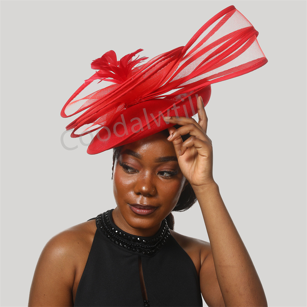 Feather Derby Hat Flower Fasci - Vintage Fashion Hats recension och pris