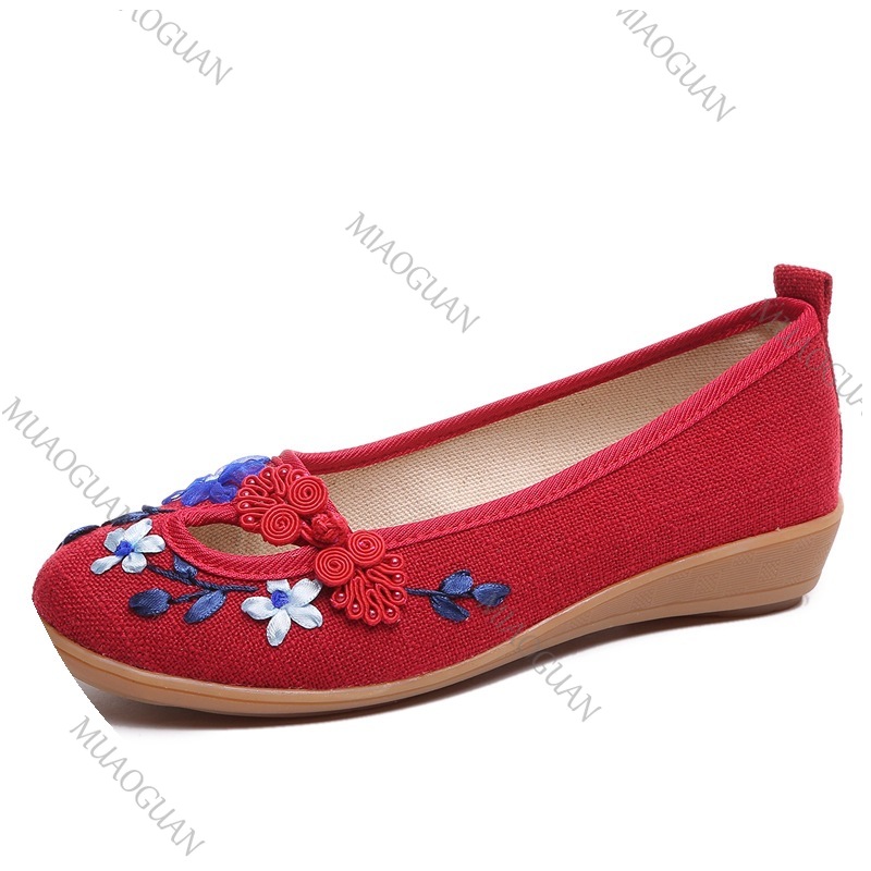 Embroidered Women Comfort Wedg - Vintage Fashion Female recension och pris