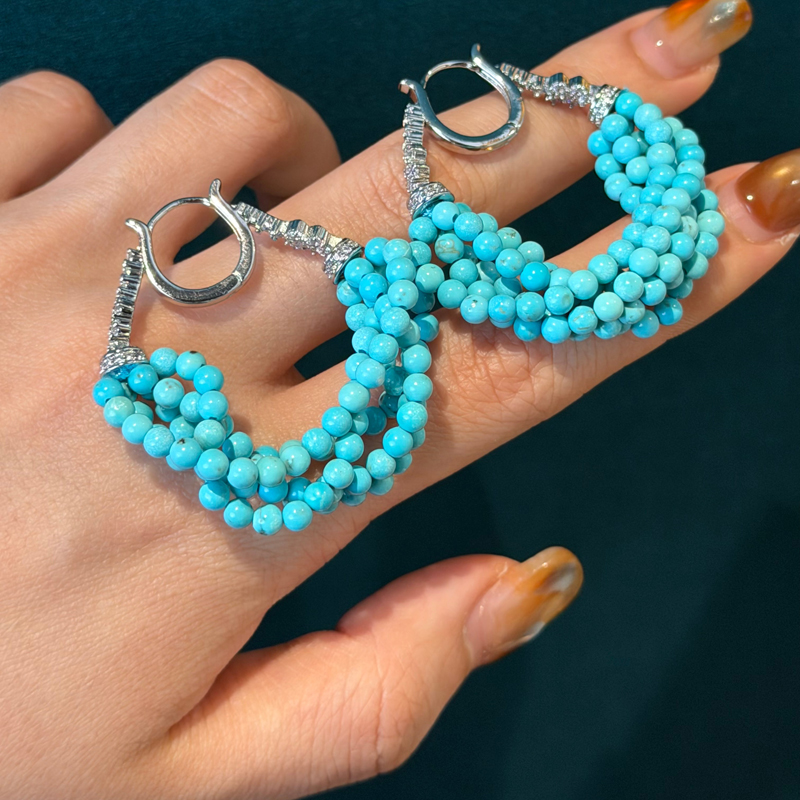 Vintage Turquoise Half Round E - Vintage Fashion Jewelry Brands recension och pris