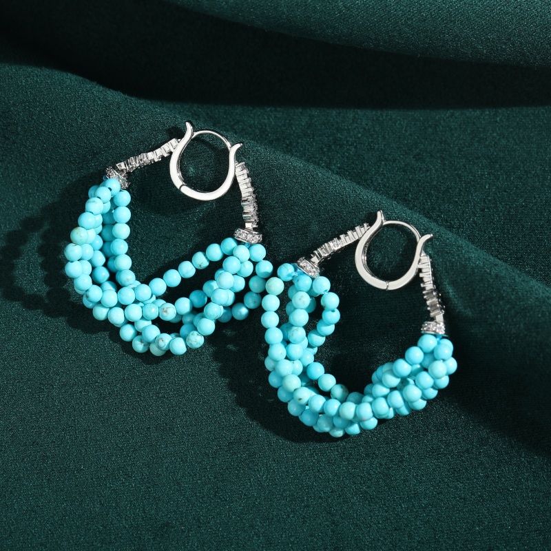 Vintage Turquoise Half Round E - Vintage Fashion Jewelry Brands recension och pris
