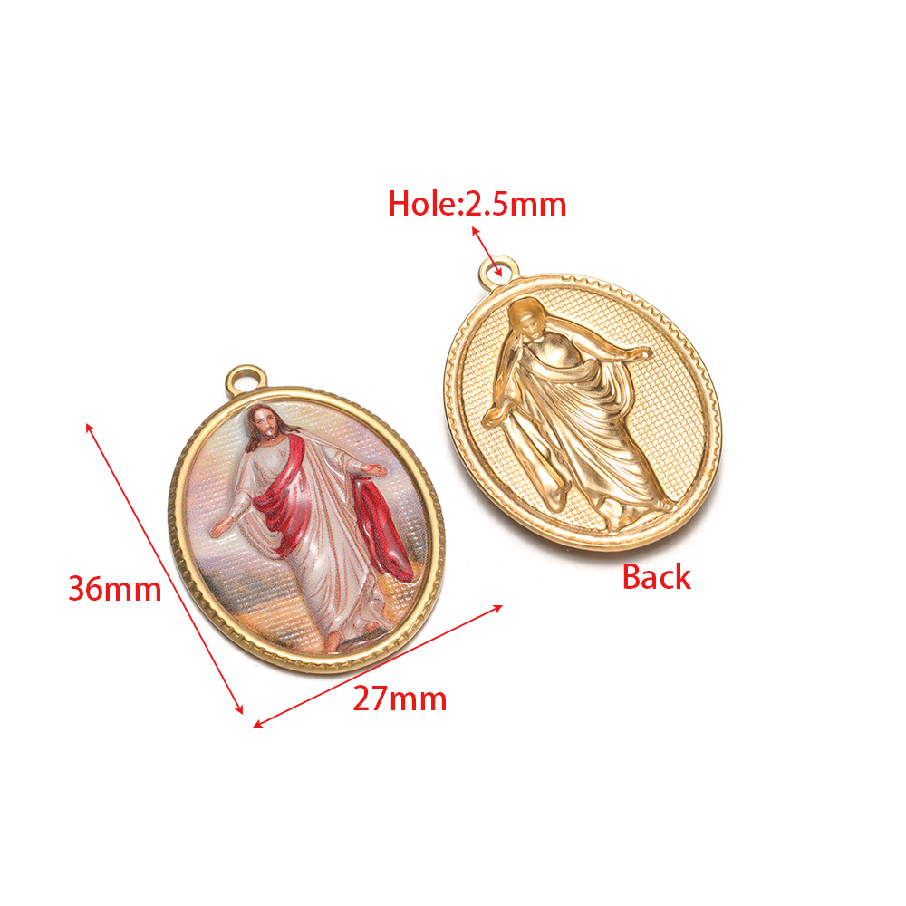 4Pcs Stainless Steel Oval Reli - Vintage Fashion Earrings recension och pris